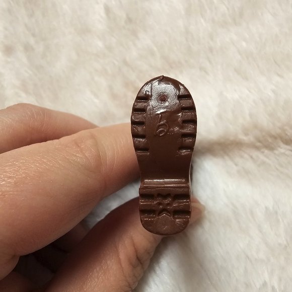 Barbie Doll Replacement Equestrian Brown Horse Riding Boot Single Shoe - Picture 2 of 3